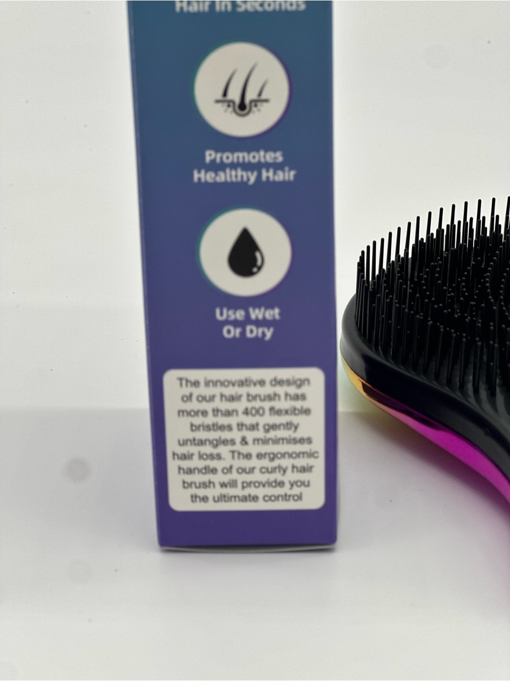 Detangler Brush - Black/Purple - Picture 4 of 5